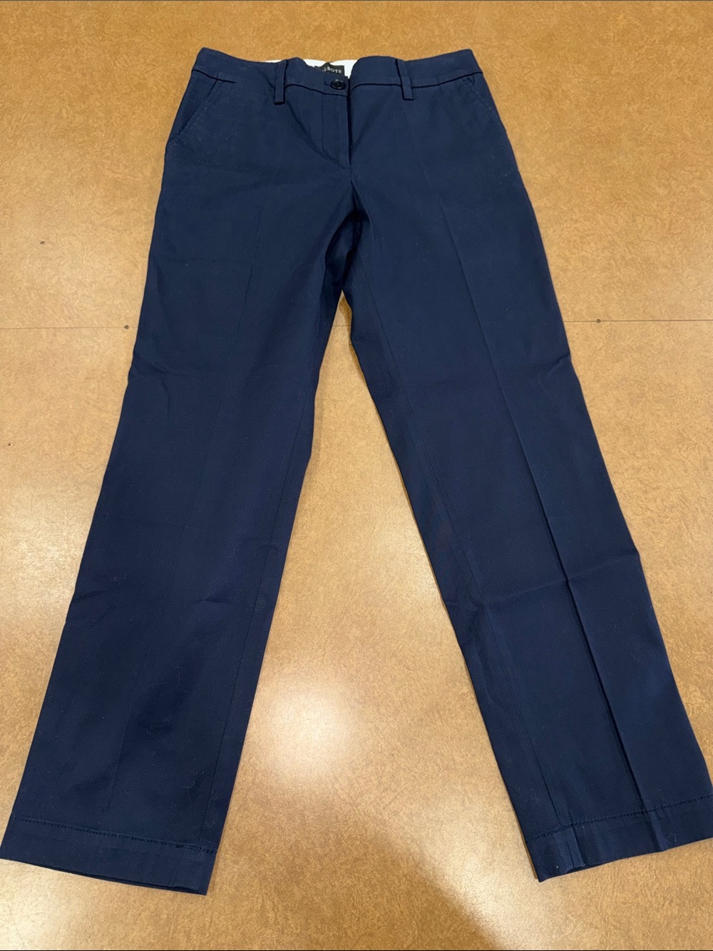 NWT Talbots Navy Straight-Leg Perfect Chino Dress Trousers • Size 6 PETITE
